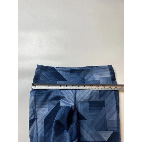 ATHLETA Blue Frost Chaturanga Legging Tight Geometric Athletic Yoga Size S - Picture 6 of 9